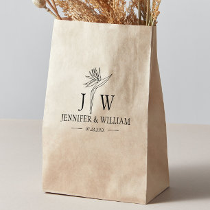 Monogram Flower Custom Wedding Bag  Rubber Stamp