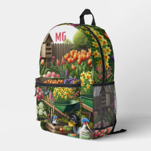 Monogram Flower Garden / Master Gardener  Printed Backpack