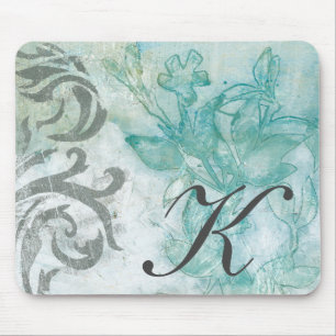 Monogram Flower Spray II Mouse Pad