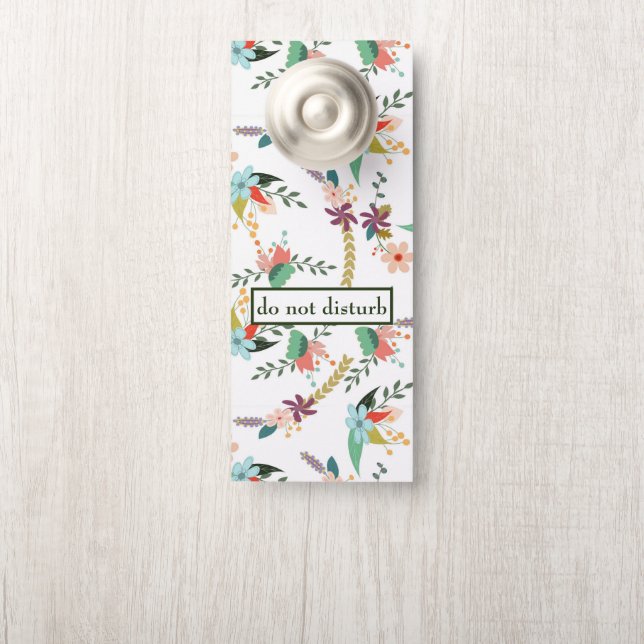 Monogram Flowers Door Hanger (On Knob)