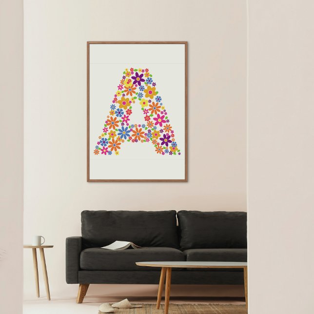 Monogram Flowers Floral Letter A  Poster (Creator Uploaded)