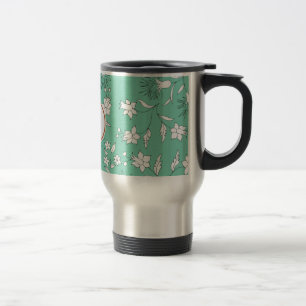 monogram & flowers travel mug