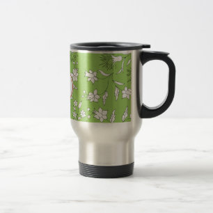 monogram & flowers travel mug
