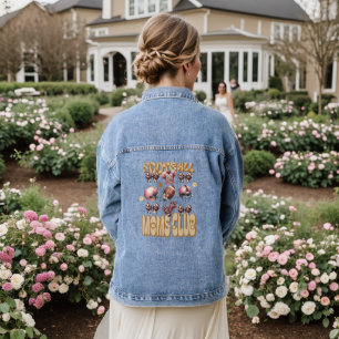 Monogram  Football Moms Club  Denim Jacket