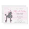 Monogram French Poodle Birthday Invitation