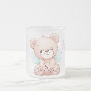 Monogram Frosted Glass Mug