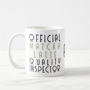 Monogram Funny Black Green Matcha Latte Passionate Coffee Mug