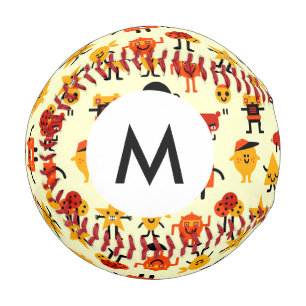 Monogram Funny monsters pattern Baseball