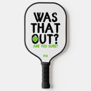 Monogram Funny Typography Pickleball Player Pickleball Paddle