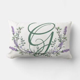 Monogram G Lavender Eucalyptus Lumbar Cushion