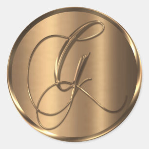Monogram G NONMETALLIC Bronze Envelope Seal
