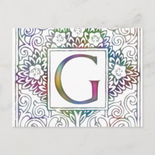 Monogram G Postcard
