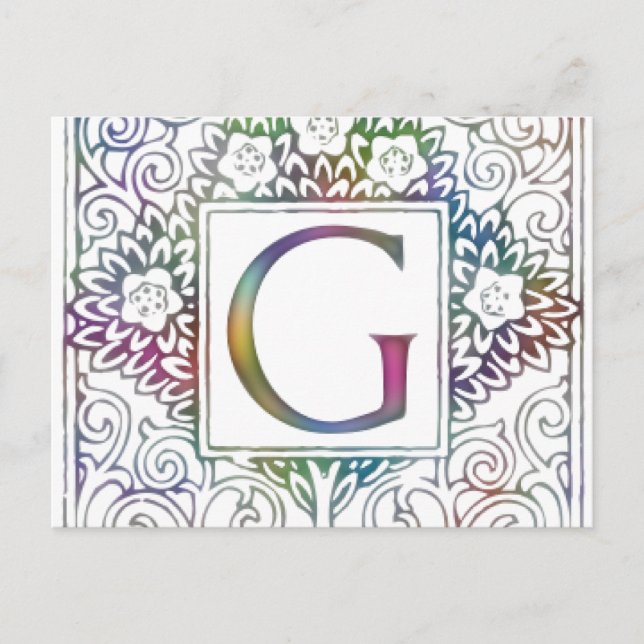 Monogram G Postcard (Front)