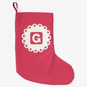 MONOGRAM "G" SMALL CHRISTMAS STOCKING