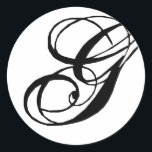 Monogram G Wedding Seal Sticker<br><div class="desc">Monogram Gifts have a huge selection of customizeable USPS postage stamps,  envelope seal stickers,  greeting cards,  tshirts,  hats,  buttons,  magnets and so much more. These monograms are great for mailing wedding invitations,  Anniversary Party invitations,  graduation announcements,  and suprise birthday parties just to name a few.</div>