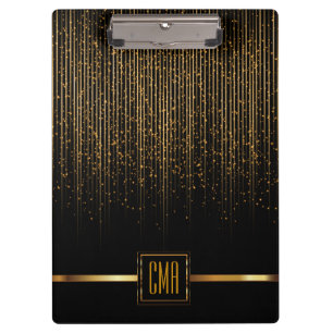 Monogram Galaxy Stars Lights Design Clipboard