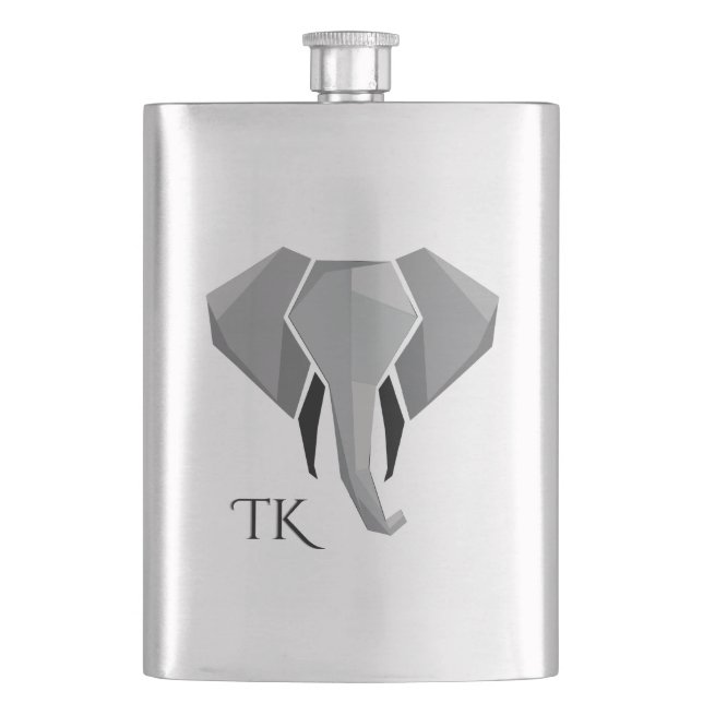 Monogram Geometrics Elephant Head  Hip Flask (Front)