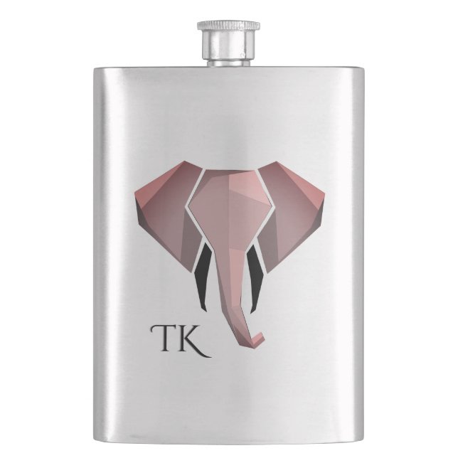 Monogram Geometrics Elephant Head  Hip Flask (Front)