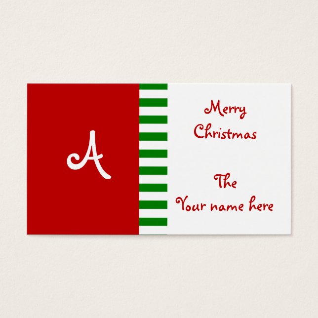 Monogram Gift Tags (Front)