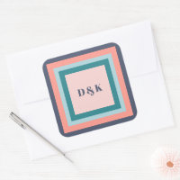 Monogram Gift Tags, Initials, Beachy Colour Palett