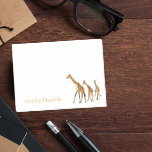 Monogram Giraffe Post-it Notes