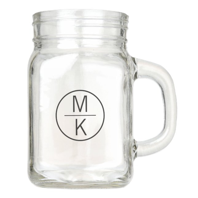 Monogram GL Splitter Mason Jar (Front)
