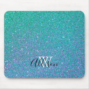 Monogram Glitter Mouse Pad
