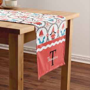 Monogram Gnome Christmas Short Table Short Table Runner