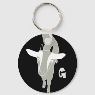 Monogram goat keychain