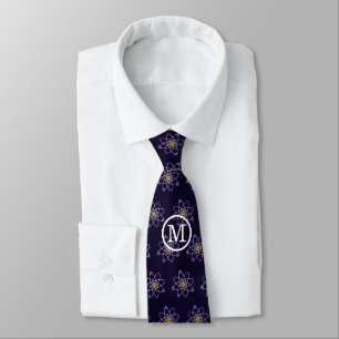 Monogram Gold and Silver Atomic Structure Science Tie