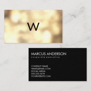 Monogram Gold Boke Business Card