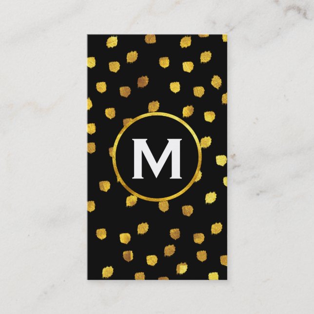Monogram / Gold Business Card (Front)