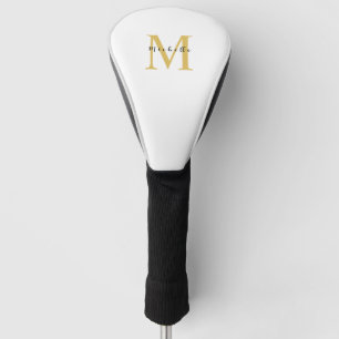 Monogram Gold Colour Your Name Special Gift Belove Golf Head Cover