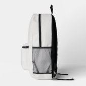 Monogram Gold Grey | Minimalist Elegant Modern Printed Backpack (Right)