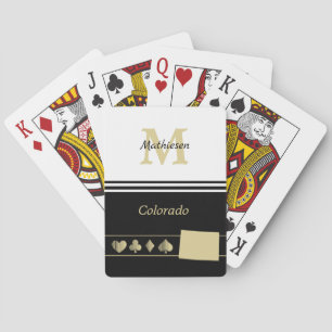 Monogram Gold Silhouette Colorado Playing Cards