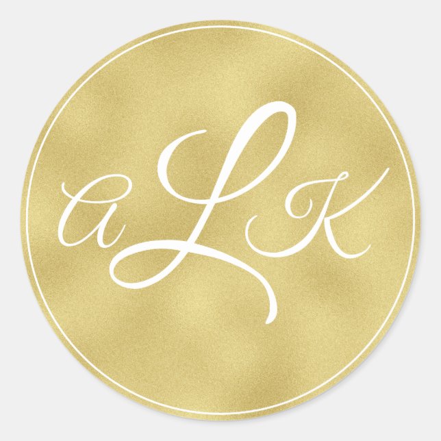 Monogram Gold Sticker Seal (Front)