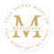 Monogram Gold Text Circular Return Address Label
