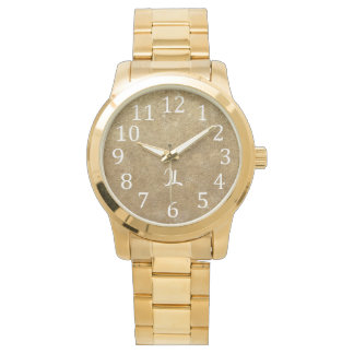 Monogram Gold Themed Oversize Watch