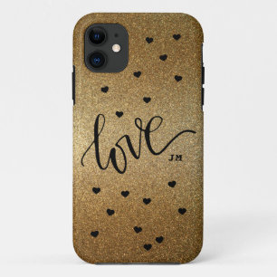 Monogram Gold with Love Case-Mate iPhone Case