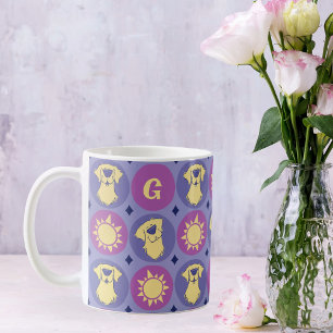 Monogram Golden Retriever Sun Whimsical Dog Coffee Mug