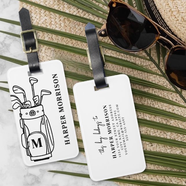 Monogram Golf Bag Luggage Tag (Monogram Golf Bag Luggage Tag )