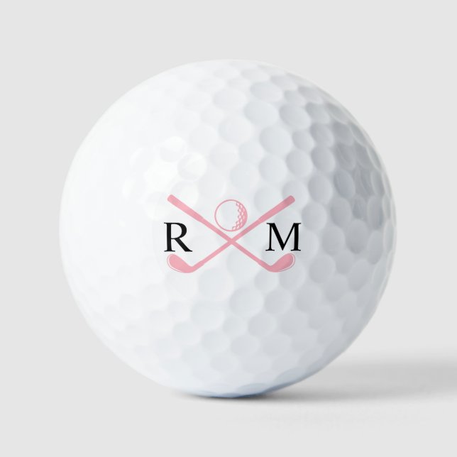 Monogram Golf Player Club Pink Logo Golf Balls (Front)