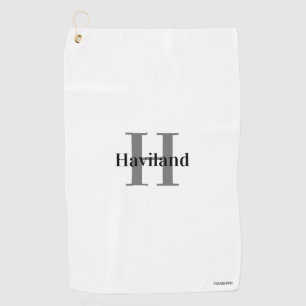 Monogram Golf Towel with Name and Initial