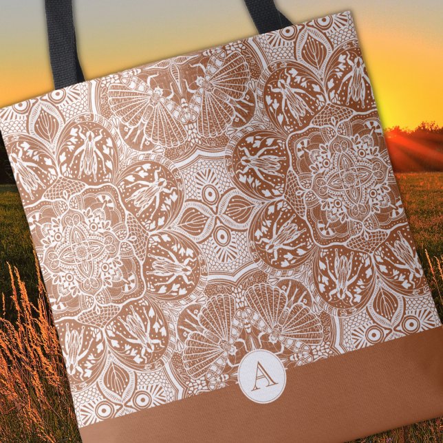 Monogram Grasshoppers Mandala Tote Bag (Creator Uploaded)