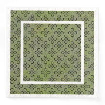 Monogram Green and Black Retro Pattern