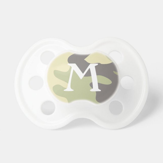Monogram Green Camo | Pacifier (Front)