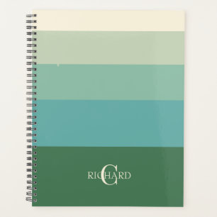 Monogram Green Colour Blocked To Do List Planner
