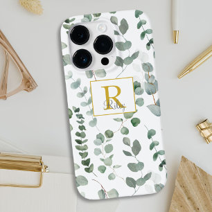 Monogram Green Eucalyptus Pattern Case-Mate iPhone 14 Pro Case