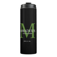 Monogram Green Named thermal tumbler