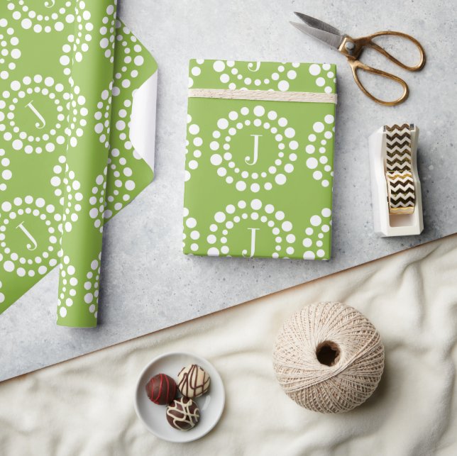 Monogram Green Wrapping Paper (Crafts)